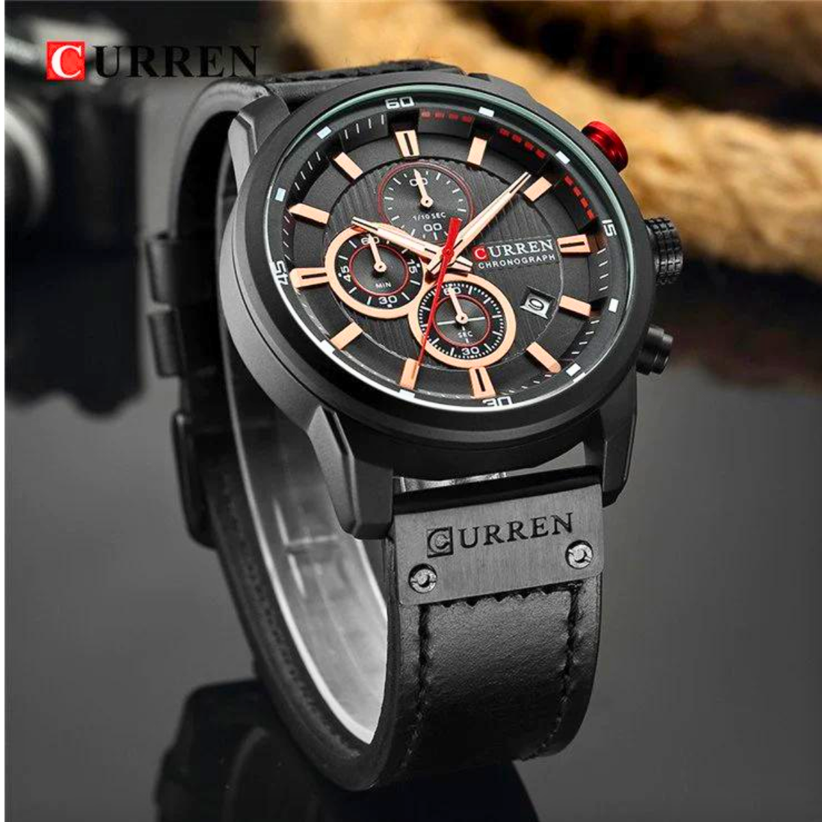 reloj curren hombre original pulso de cuero color negro Comprar en tienda onlineshoppingcenterg Colombia centro de compras en linea